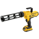 Dewalt DCE560D1 akkus tömítőanyag kinyomó pisztoly (1 x 2.0 Ah Li-ion akkuval, kofferben)