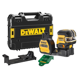 Dewalt DCE822NG18 önbeálló keresztszálas vonallézer, 2 sugaras - zöld (akku és töltő nélkül, TSTAK kofferben)