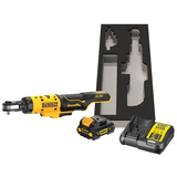 Dewalt DCF504L1G szénkefe nélküli akkumulátoros racsnis csavarkulcs, 1/4" (1 x 3.0 Ah Li-ion akkuval, PUR betéttel)