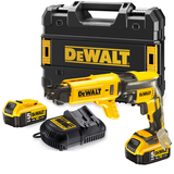 Dewalt DCF620P2K szénkefe nélküli akkus gipszkarton csavarozó (2 x 5.0 Ah Li-ion akkuval, TSTAK kofferben)