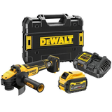 Dewalt DCG409VST1 szénkefe nélküli akkus sarokcsiszoló (1 x 6.0 Ah Li-ion akkuval, TSTAK kofferben)