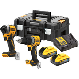 Dewalt DCK2050H2T akkus gépcsomag, 2 gépes (2 x 5.0 Ah Powerstack Li-ion akkuval, TSTAK kofferben)