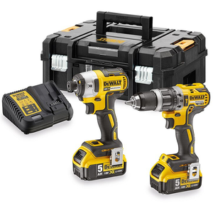 Dewalt DCK266P2T akkus gépcsomag, 2 gépes (2 x 5.0 Ah Li-ion akkuval TSTAK kofferben) termék fő termékképe