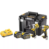 Dewalt DCK276T2T akkus gépcsomag, 2 gépes (2 x 6.0 Ah Li-ion akkuval, TSTAK kofferben)