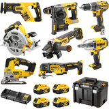 Dewalt DCK865P4T akkumulátoros gépcsomag, 8 gépes (4 x 5.0 Ah Li-ion akkuval, TSTAK kofferben)