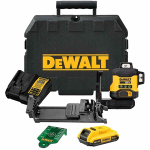 Dewalt DCLE34031D1 akkumulátoros kompakt 3x360° lézer - zöld (1 x 5.0 Ah Li-ion akkuval, kofferben) termék fő termékképe