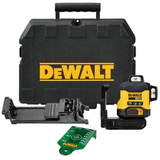 Dewalt DCLE34031N akkumulátoros kompakt 3x360° lézer - zöld (akku és töltő nélkül, kofferben)