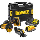 Dewalt DCS438E2T szénkefe nélküli akkus univerzális vágógép (2 x 1.7 Ah Powerstack Li-ion akkuval, TSTAK koffer)