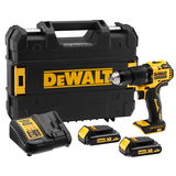 Dewalt DCD709S2T szénkefe nélküli akkus ütvefúró-csavarozó (2 x 1.5 Ah Li-ion akkuval, TSTAK kofferben)