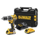 Dewalt DCD796D2 szénkefe nélküli akkus ütvefúró- csavarozó (2 x 2.0 Ah Li-ion akkuval, kofferben)