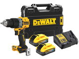 Dewalt DCD805H2T szénkefe nélküli akkus ütvefúró-csavarozó (2 x 5.0 Ah Powerstack Li-ion akkuval, TSTAK kofferben)