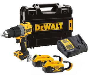 Dewalt DCD805P2LRT szénkefe nélküli akkus ütvefúró-csavarozó (2 x 5.0 Ah akasztós Li-ion akkuval, TSTAK kofferben) termék fő termékképe