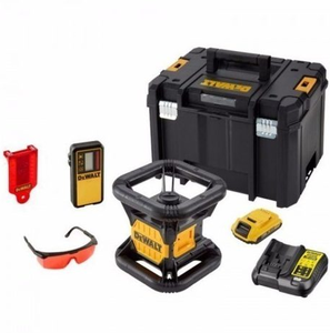 Dewalt DCE074D1R akkus önbeálló forgólézer, piros (1 x 2.0 Ah Li-ion akkuval, TSTAK kofferben) termék fő termékképe