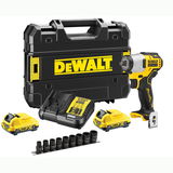 Dewalt DCF902D2K szénkefe nélküli akkumulátoros ütvecsavarozó, 3/8" (2 x 2.0 Ah Li-ion akkuval, TSTAK kofferben) + 9 db dugókulcs