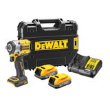 Dewalt DCF921E2T szénkefe nélküli akkus ütvecsavarozó (2 x 1.7 Ah Powerstack Li-ion akkuval, TSTAK kofferben)