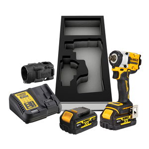 Dewalt DCF921P2G szénkefe nélküli akkus ütvecsavarozó (2 x 5.0 Ah gumírozott Li-ion akkuval) termék fő termékképe