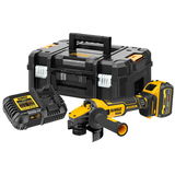 Dewalt DCG409T1 szénkefe nélküli akkus sarokcsiszoló (1 x 6.0 Ah Li-ion akkuval, TSTAK kofferben)