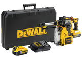 Dewalt DCH275P2 szénkefe nélküli akkus SDS-plus fúró-vésőkalapács (2 x 5.0 Ah Li-ion akkuval, kofferben) + porelszívó rendszer