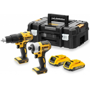 Dewalt DCK2060D2T akkus gépcsomag, 2 gépes (2 x 2.0 Ah Li-ion akkuval TSTAK kofferben) termék fő termékképe