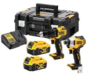 Dewalt DCK2062M2T akkus gépcsomag, 2 gépes (2 x 4.0 Ah Li-ion akkuval, TSTAK kofferben) termék fő termékképe