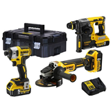 Dewalt DCK305P3T akkus gépcsomag, 3 gépes (3 x 5.0 Ah Li-ion akkuval, TSTAK kofferben)