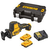 Dewalt DCS312D2 szénkefe nélküli akkumulátoros kardfűrész (2 x 2.0 Ah Li-ion akkuval, kofferben)