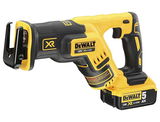 Dewalt DCS367P2 szénkefe nélküli akkus kardfűrész (2 x 5.0 Ah Li-ion akkuval, TSTAK kofferben)