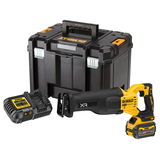 Dewalt DCS386T1 szénkefe nélküli akkus kardfűrész (1 x 6.0 Ah Li-ion akkuval, TSTAK kofferben)