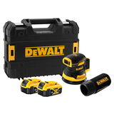 Dewalt DCW210P2 szénkefe nélküli akkumulátoros excentercsiszoló (2 x 5.0 Ah Li-ion akkuval, kofferben)