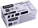 EXTOL PREMIUM szeg fejjel, 8865041 pneumatikus tűzőgéphez  6000 db, 18G szár.: 1,25x0,95 mm, fej: 2,0mm, hossz.: 50mm (8862619)