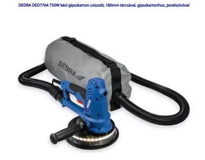 DEDRA DED7764 750W kézi gipszkarton csiszoló, 180mm tárcsával, gipszkartonhoz, porelszívóval termék fő termékképe