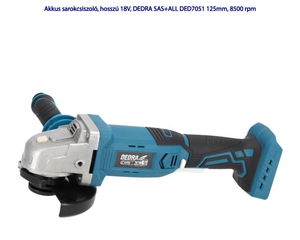 DEDRA Akkus sarokcsiszoló, hosszú 18V, DEDRA SAS+ALL DED7051 125mm, 8500 rpm termék fő termékképe