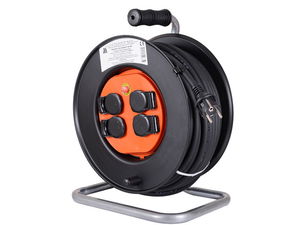 IWELD Hosszabbító kábeldob 4 földelt aljzattal, 3x2,5mm2/25m gumi termék fő termékképe