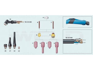 IWELD TBi gázlencse SR400-hoz 2,4mm termék fő termékképe