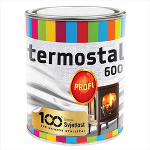 CHROMOS Termostal 600 hőálló festék 0,2 liter fekete termék fő termékképe